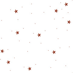 Watercolor pattern red stars, dots, confetti. Seamless print chaotic in retro style. Illustration on isolated background for design, fabric, clothes children, textiles, packaging, vintage, holiday