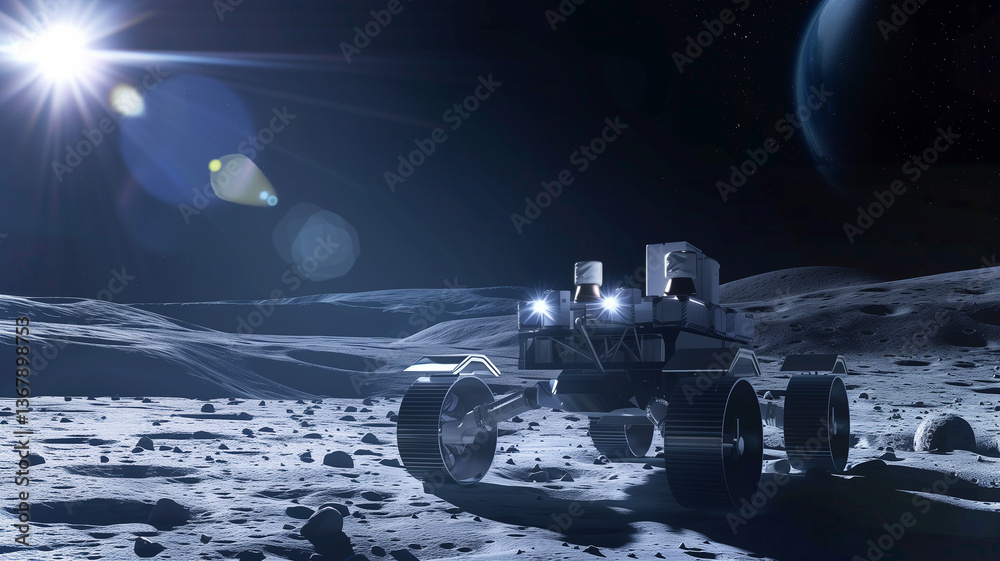 Aufkleber this rover performs excavation of regolith on an asteroid during its resource extraction mission.