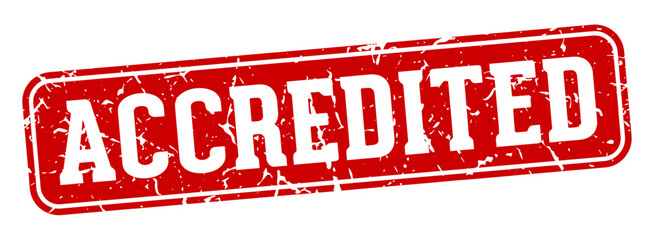 accredited rectangular sign. accredited stamp