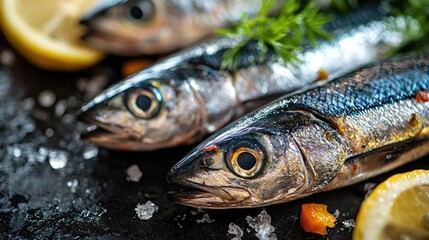 Fresh fish, lemon, herbs