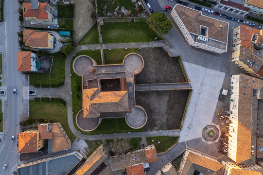 Aerial view of Italian town Senigallia