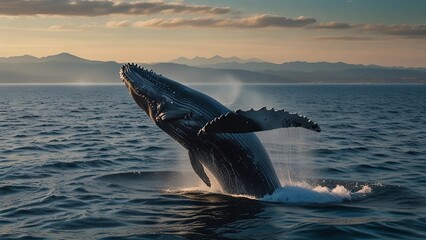 Fototapeta premium Dolphin jumping out of water