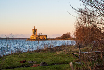 Aerial view of Normanton Church in Rutland