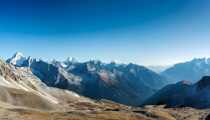 mountain landscape with snow