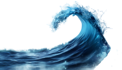 Water wave isolated on a transparent background