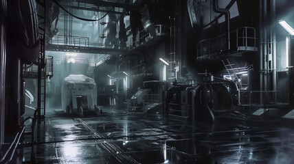 This High-tech facility focuses on asteroid excavation and refining of regolith for resource extraction.