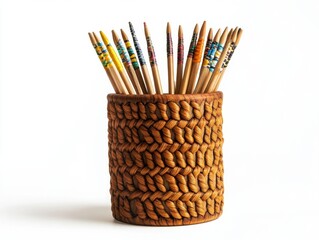 Colorful Pencils in Holder
