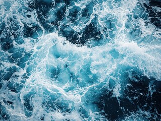 Ocean Waves with Foam Background