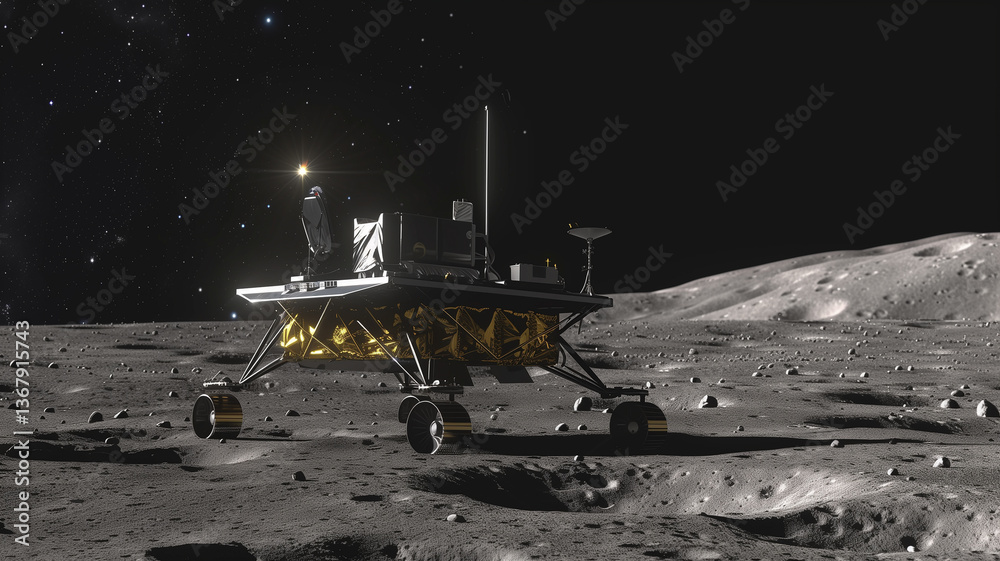 Poster this lunar excavation targets asteroid regolith extraction with advanced techniques.