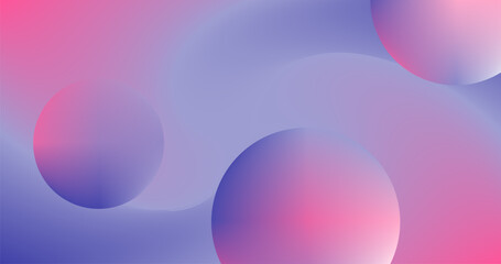 Pink Gradient Abstract background with multicolored balls. Vector illustration for your design.