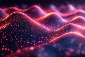 Fototapeta premium Exploring the Innovation of AI Algorithms in Shaping Cloud-Based Services Through Dynamic and Vibrant Abstract Designs and Visuals