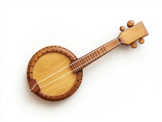 Fototapeta premium Wooden Musical Instrument Banjo