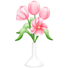 Spring pink tulips,tulip flowers 