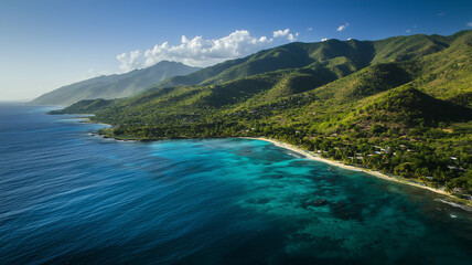 Stunning Aerial View of Haiti’s Coastline and Beaches