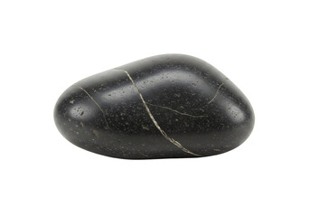 Black River Rock: Smooth Stone Texture on Transparent  background