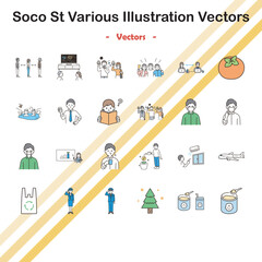 Soco St Various Illustration Vectors