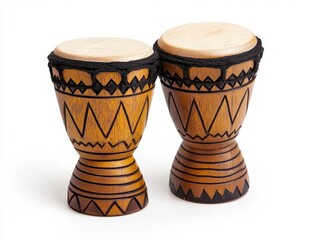 Wooden Drums with Unique Patterns