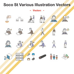 Soco St Various Illustration Vectors