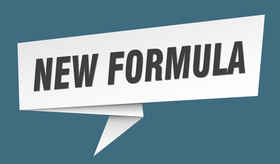 new formula banner. new formula speech bubble, label, sticker, sign template