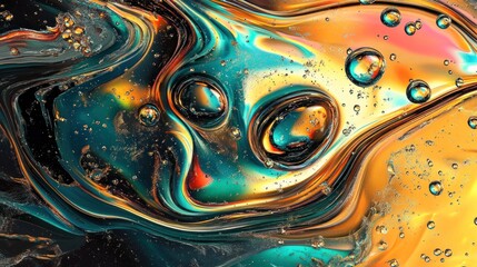 Abstract Liquid Flow with Bubbles