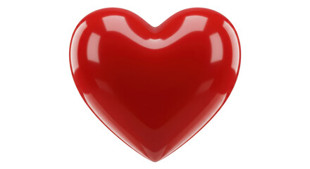 Isolated Red Heart Shape with Reflections