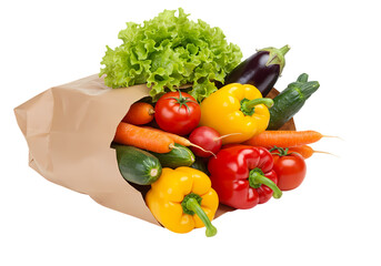 Fresh Veggie Bag: Healthy Eating on Transparent  background