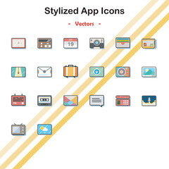 Stylized App Icon Vectors