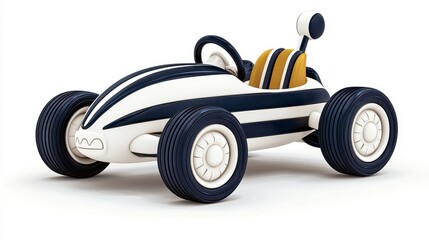 Obraz premium Classic Style Toy Car Design with Bold Stripes and Unique Features