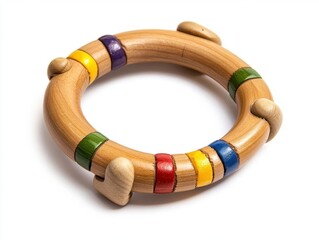 Colorful Wooden Baby Rattle