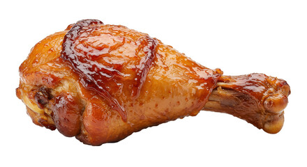 Isolated Roasted Chicken Drumstick