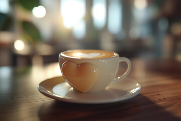 Fototapeta premium Coffee close-up, coffee cup coffee scene