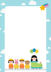 귀여운 어린이집 배경 원아모집