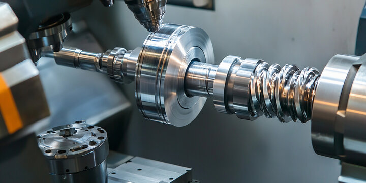 CNC turning and milling processes in a manufacturing facility Generative AI