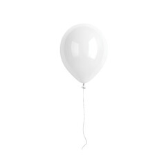 A Pristine Ascension: A single, pristine white balloon hovers, its sleek surface reflecting the world, ready to lift hopes and dreams towards the vast, boundless horizon.