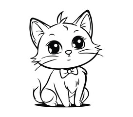 Obraz premium Cute cat vector