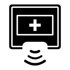 Obraz premium Touchless Health Screening Icon