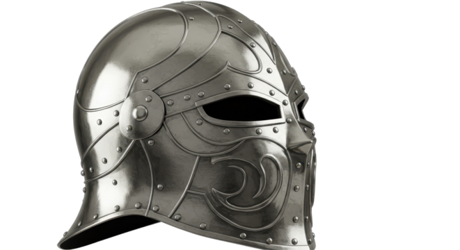 Isolated Medieval Helmet
