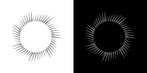 Dynamic abstract spiral sound wave rhythm lines. Circular spiral sound wave rhythm of lines. Circular futuristic abstract lines, black and white background.