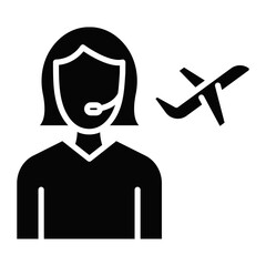 Travel Agent Female Icon