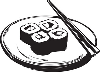 sushi on a plate
