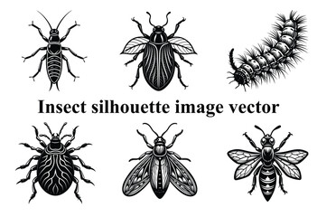 Insect Silhouette Bundle Insect Silhouette BundleVector Clipart for Digital Art