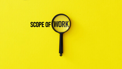 Scope of work is shown as business and financial concept