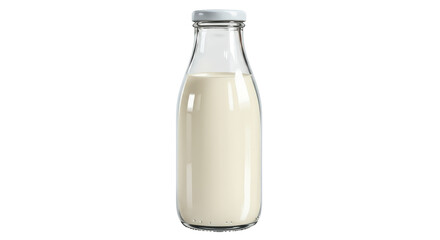 Isolated Bottle of Fresh Milk