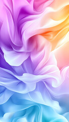 Obraz premium Pastel rainbow fabric swirls, abstract texture