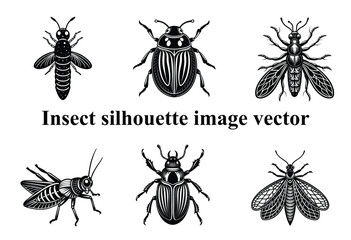 Insect Silhouette Bundle Insect Silhouette BundleVector Clipart for Digital Art