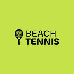 Logo template for beach tennis.	