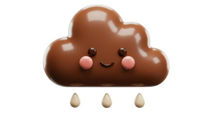 Isolated Chocolate Rain Cloud