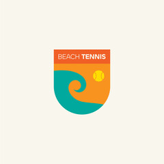 Logo template for beach tennis.	