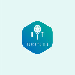 Logo template for beach tennis.	