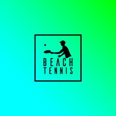 Logo template for beach tennis.	